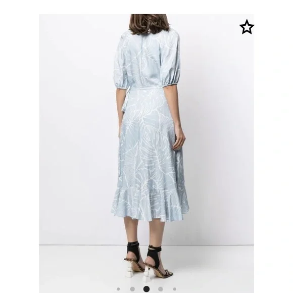 Marchesa Notte Short Puff Sleeve Dress - Picture 2 of 10